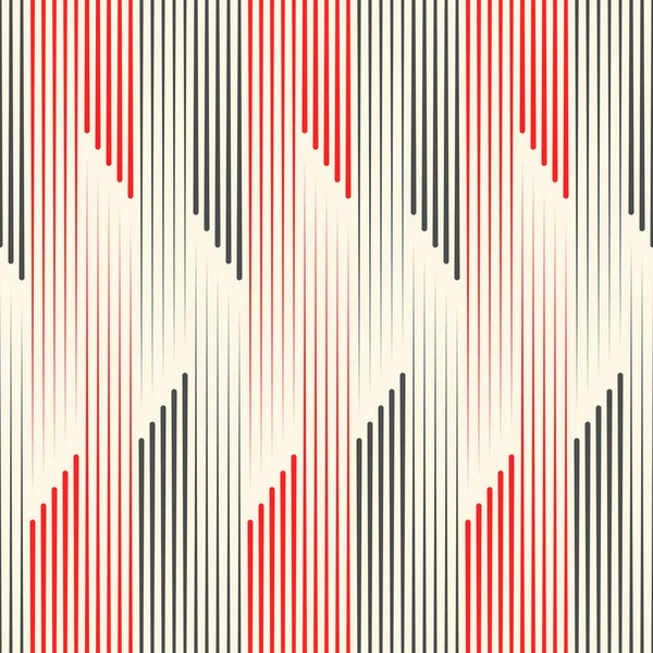 Seamless Line Background. Black and Red Striped Texture — Stock Vector