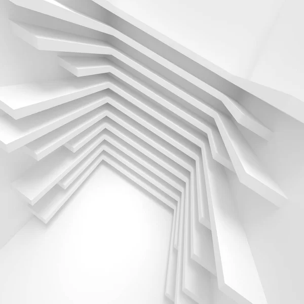未来的なインテリアの背景。白の抽象的なリビング ルームの協奏曲 — ストック写真