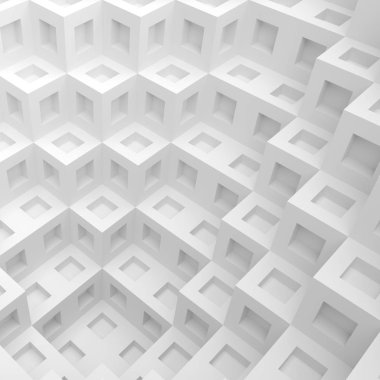 Beyaz küp arka plan. Modern grafik tasarım