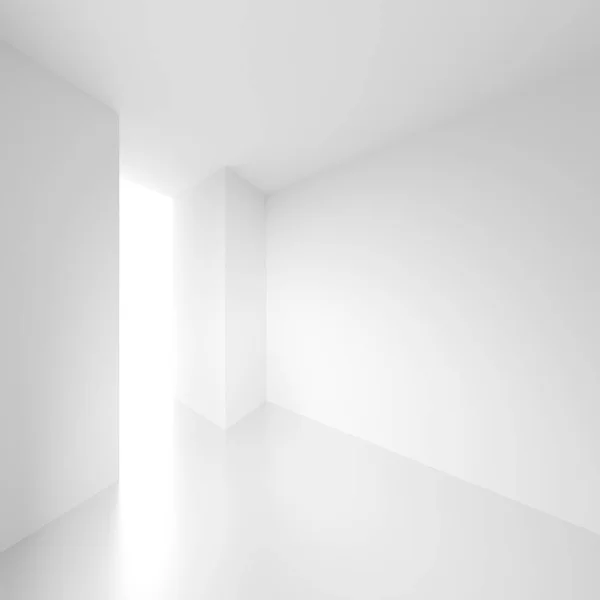 3D-Illustration der weißen Innenarchitektur — Stockfoto