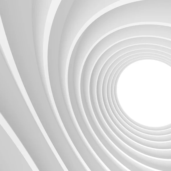 Wallpaper abstract technologie. Witte Tunnel achtergrond — Stockfoto