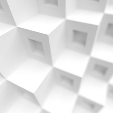 Yaratıcı Mimarlık arka plan. Beyaz minimalist tasarım.