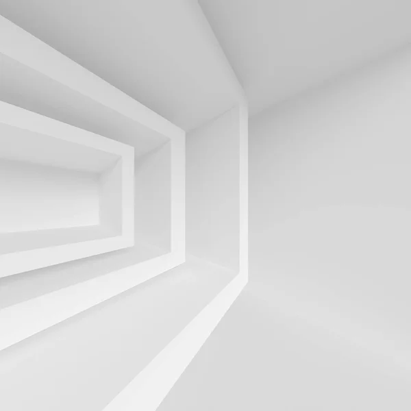 Fondo interior futurista. Conce de salón abstracto blanco — Foto de Stock