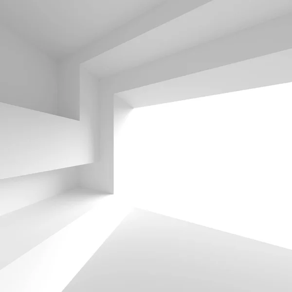 Belső elvont fogalom. Fehér Modern szoba ablak — Stock Fotó