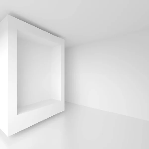 Futuristische Innenausstattung. weiße abstrakte Wohnzimmer conce — Stockfoto