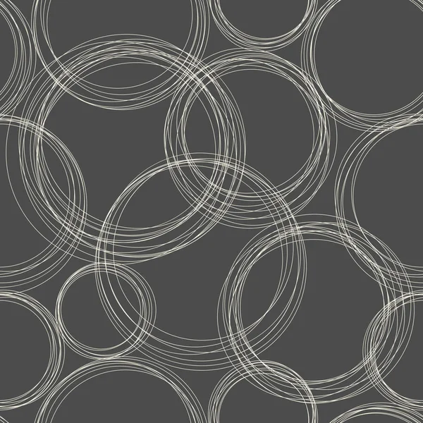 Cercles de gribouillage dessinés à la main sans couture . — Image vectorielle