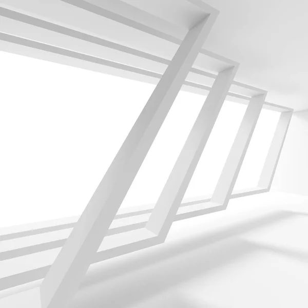 Belső elvont fogalom. Fehér Modern szoba ablak — Stock Fotó