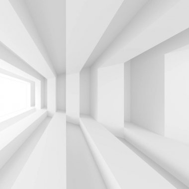 Bina Modern arka plan. Beyaz en az iç tasarım