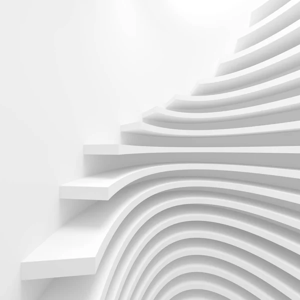 Fondo Circular de Arquitectura Blanca. Diseño abstracto del edificio — Foto de Stock