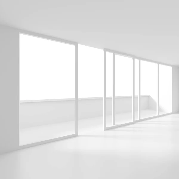 Modernes Interieur. leeres Zimmer mit Fenster. minimaler Abstrakt — Stockfoto