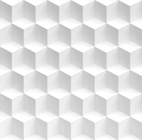Fundo geométrico abstrato. Papel de parede de cubo branco — Fotografia de Stock