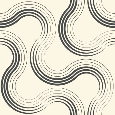 Kusursuz Çizgili Grafik Tasarımı. Soyut Dalga Dokusu