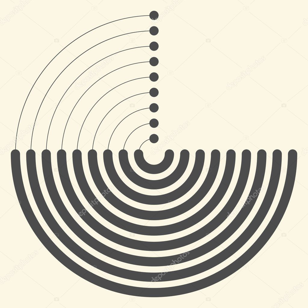 Futuristic Logotype Design. Abstract Circular Shape