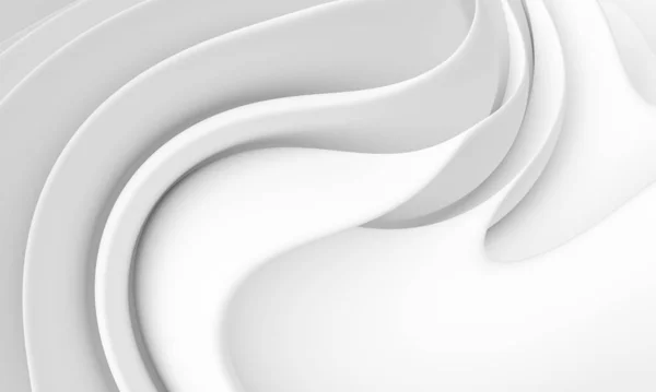 White Wave Background. Abstract Minimal Exterior Design. Creativ — Stock Photo, Image