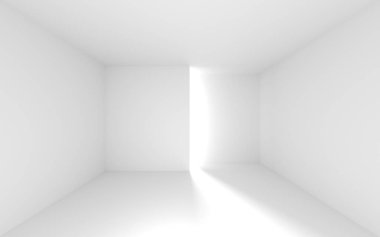 Fütüristik mimari arka plan. En az Office Inte