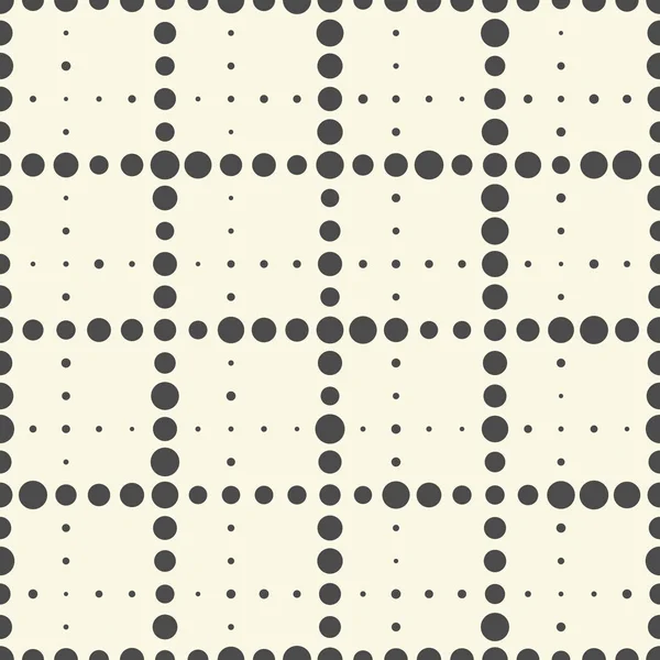 Nahtloser Kreis-Hintergrund. Monochromes Gittermuster — Stockvektor