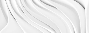 Beyaz dalga geçmiş. Soyut en az dış tasarımı. Yaratıcı konsept. 3D render