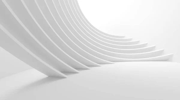 White Wave Achtergrond Abstract Minimaal Exterieur Ontwerp Creatief Architectonisch Concept — Stockfoto