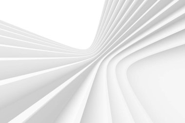 Soyut Monokrom Özgeçmişi. Minimal Fütürist Tasarım. Beyaz Geometrik Duvar Kağıdı. 3d Hazırlama