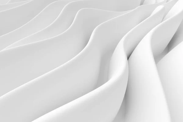 Abstraktes Wellengrafik Design Weiße Architektur Hintergrund Illustration — Stockfoto