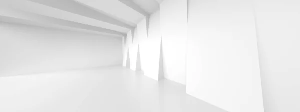 Futuristisches Raumdesign Weiße Tapete Minimalistische Abstrakte Architektur Hintergrund Illustration — Stockfoto