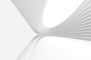 Soyut Mimarlık Geçmişi. Beyaz Daire Binası. 3d Hazırlama