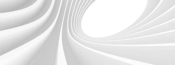 Contexto Arquitetura Abstrata Edifício Circular Branco Design Gráfico Geométrico Renderização — Fotografia de Stock
