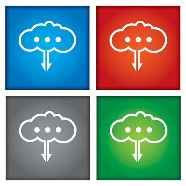 Cloud technologie icons set — Stockvector