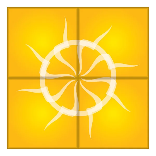 कलात्मक सूर्य प्रतीक — स्टॉक वेक्टर
