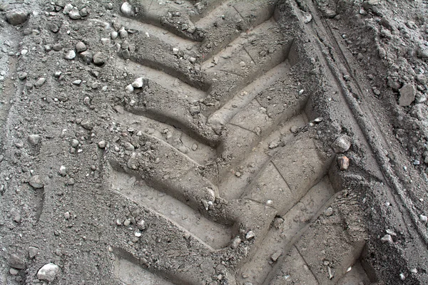 Tire tracks on sand — Stock Photo, Image