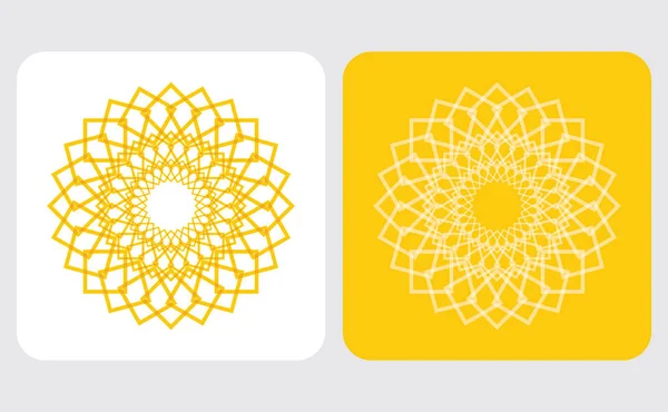 Two mandala icons — Stock Vector