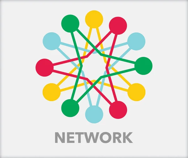 Network colorful icon — Stock Vector