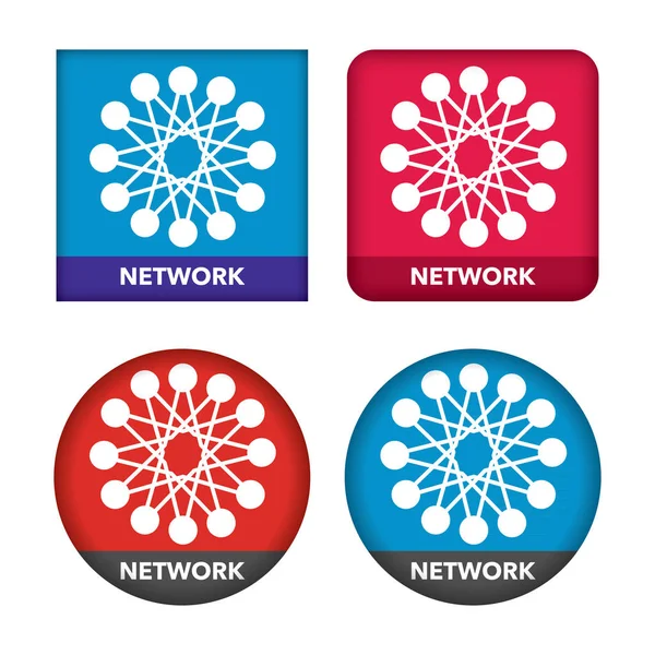 Network icons set — Stock Vector