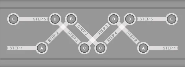 Modèle de diagramme de flux — Image vectorielle