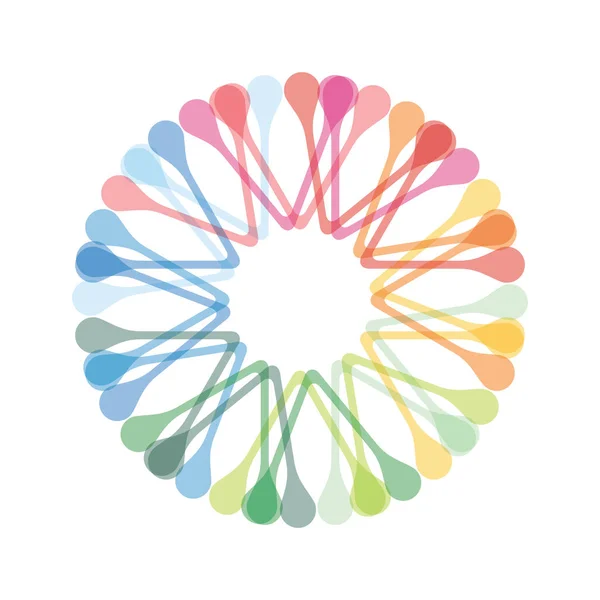 Icône colorée réseau — Image vectorielle
