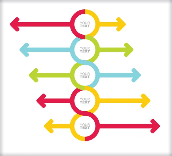 Flow chart with arrows — Stock Vector