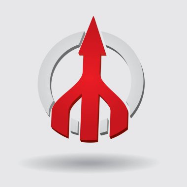 Daire simgesi olan kırmızı ok