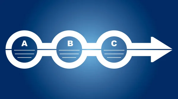 Šablona vývojového diagramu abstraktní — Stockový vektor