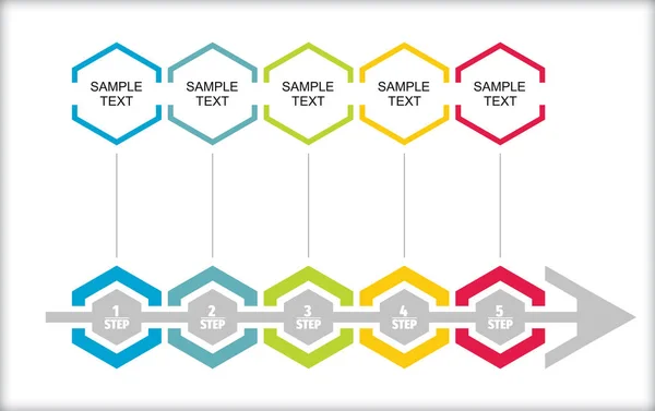 Diagrama Flujo Con Texto Pegado Copia Concepto Negocio Vector Ilustración — Archivo Imágenes Vectoriales