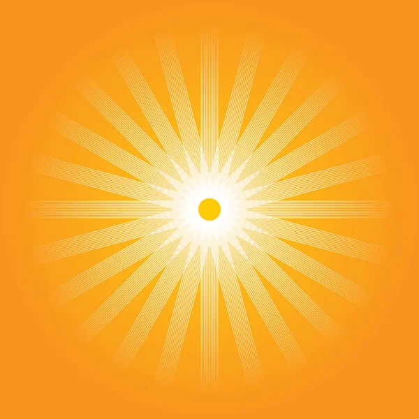 Abstrait Artistique Orange Soleil Vecteur Illustration — Image vectorielle