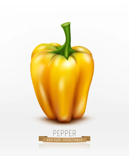 Gele paprika peper — Stockvector