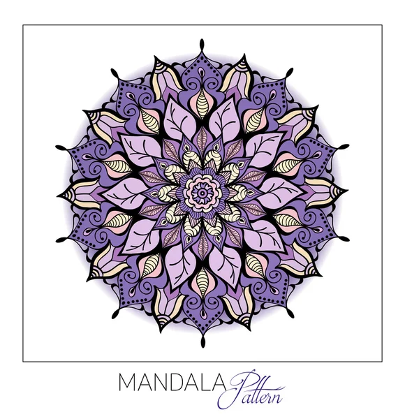 Modèle Mandala rond coloré — Image vectorielle