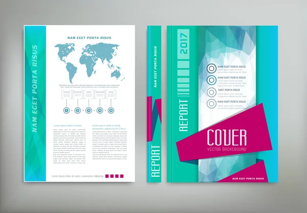 Kolorowe układem ulotki broszury — Wektor stockowy