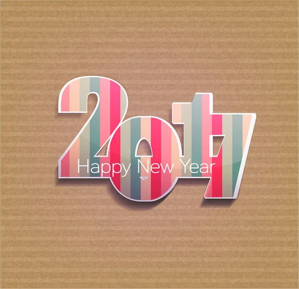 Εορταστική φόντο με ριγέ σχήματα αριθμοί 2017 — Διανυσματικό Αρχείο
