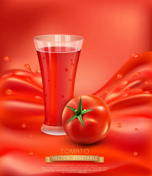 Склянка томатного соку — стоковий вектор