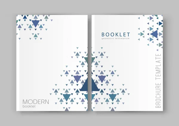 Modern booklet with triangles — Stock Vector