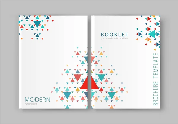 Moderní brožura s trojúhelníky — Stockový vektor