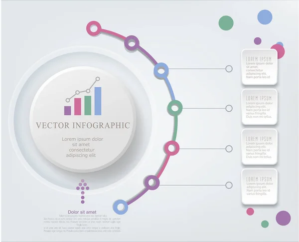 Vorlage: mehrfarbige Infografik — Stockvektor