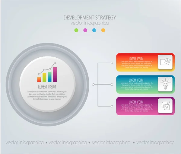 Vorlage: mehrfarbige Infografik — Stockvektor