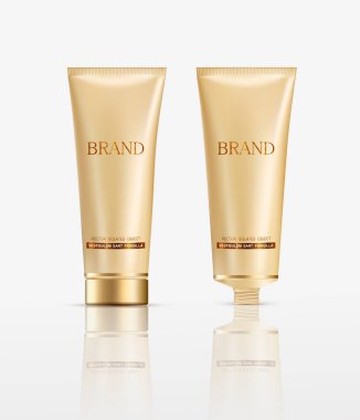 gerçekçi plastik tüpler kümesi